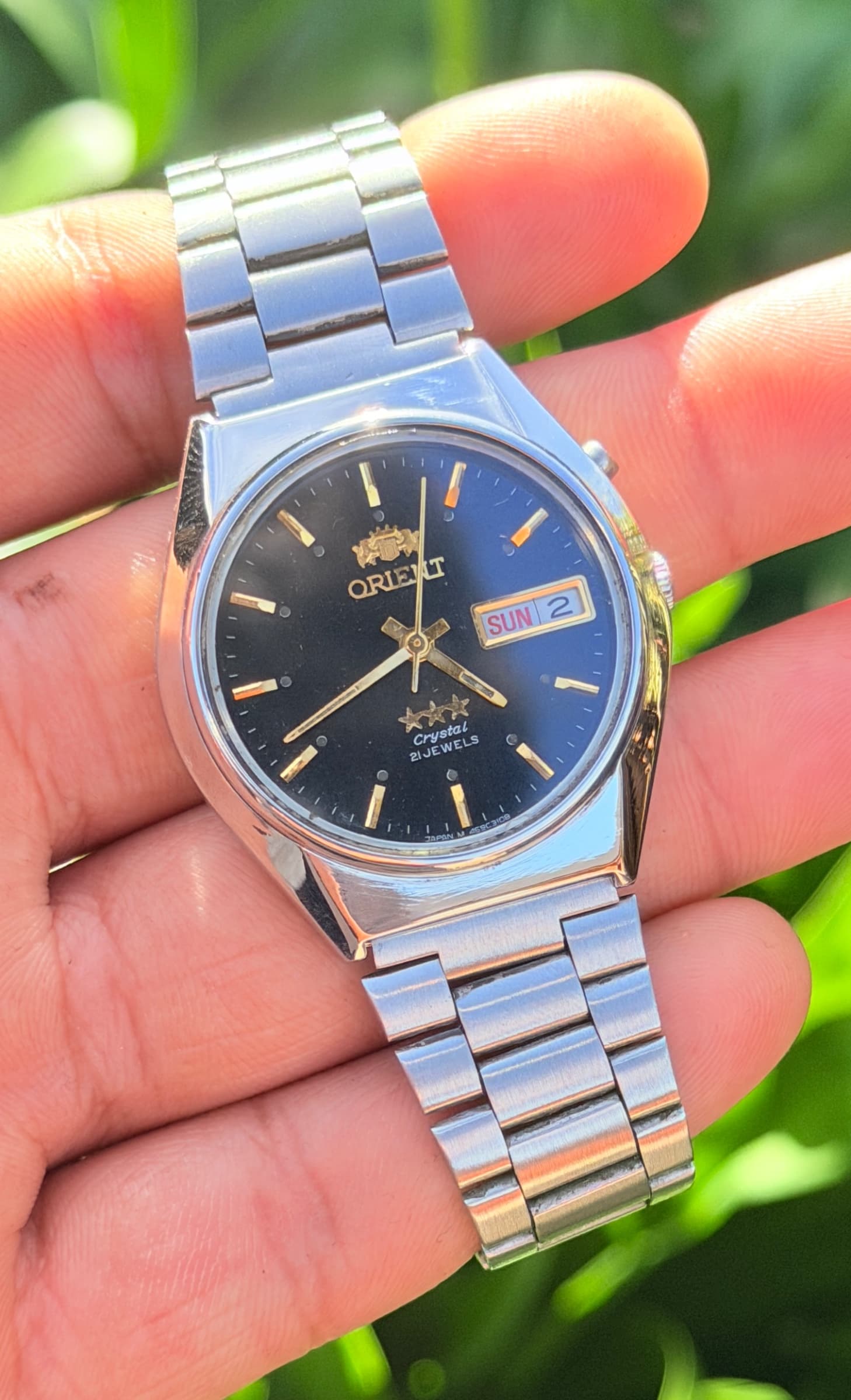 Orient Crystal Three Star 21 Jewels Automatic – Black Dial