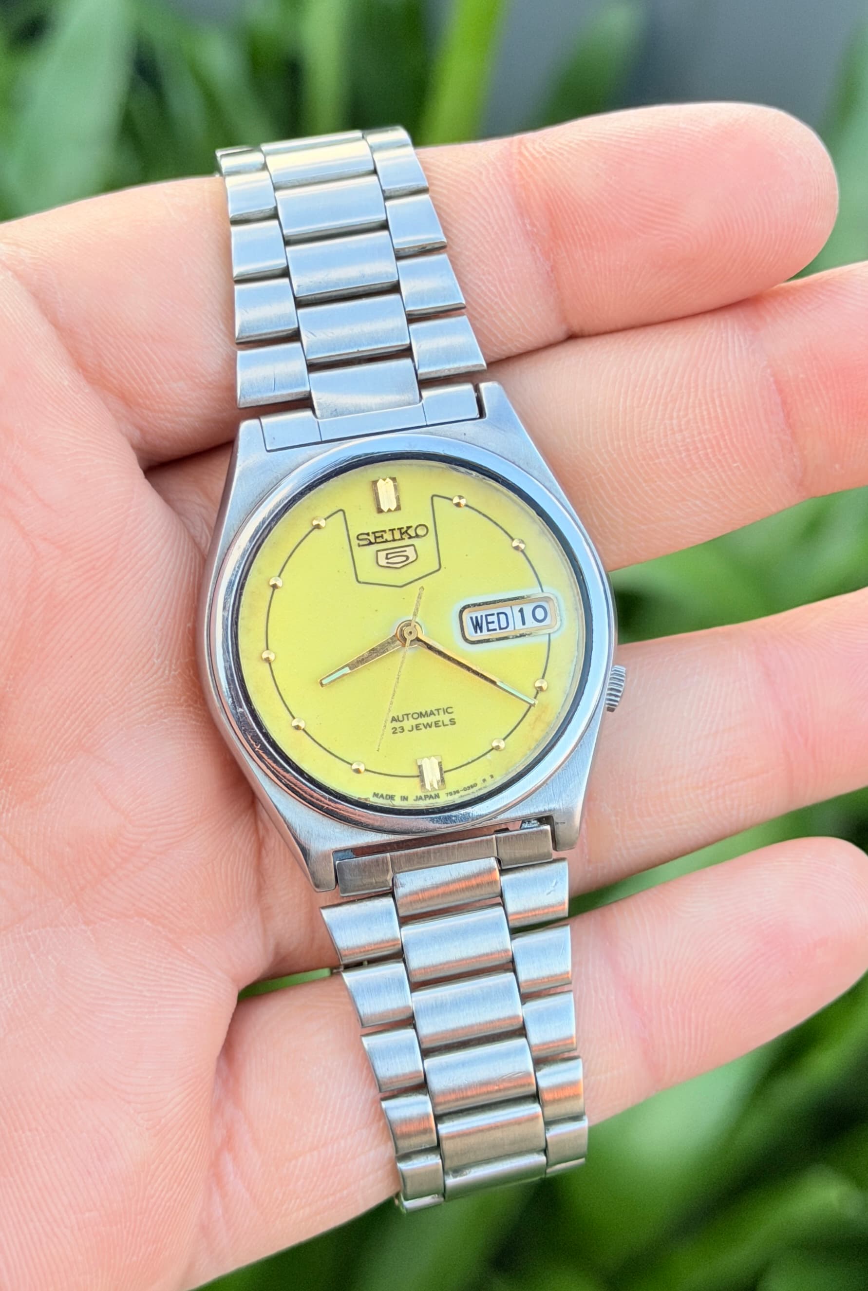 Seiko Seiko 5 Automatic 23 Jewels Full-Lume Yellow Dial — photo 2