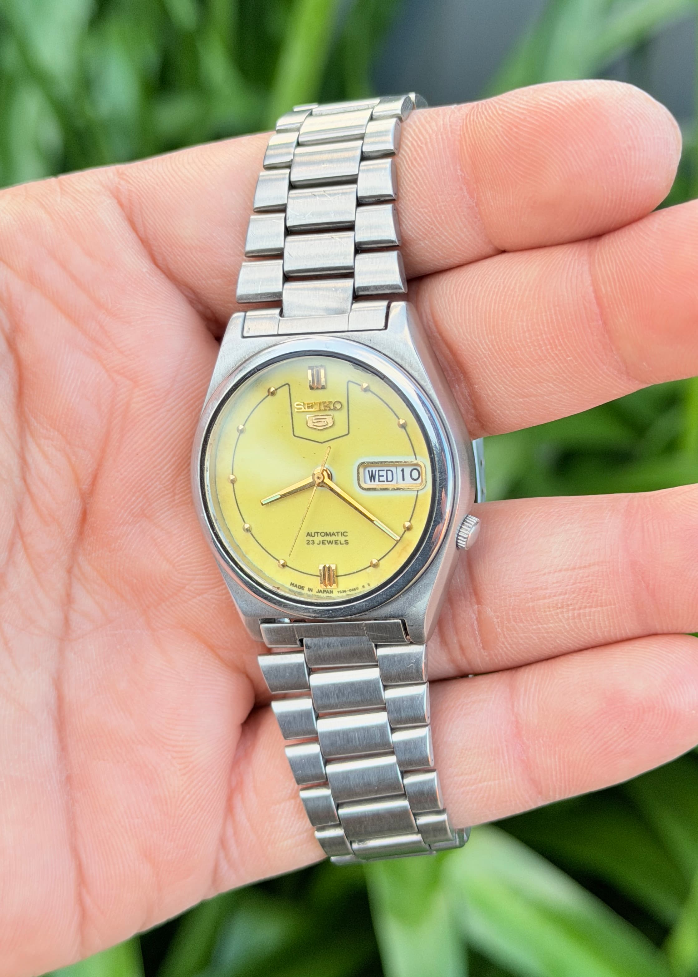 Seiko Seiko 5 Automatic 23 Jewels Full-Lume Yellow Dial — photo 4