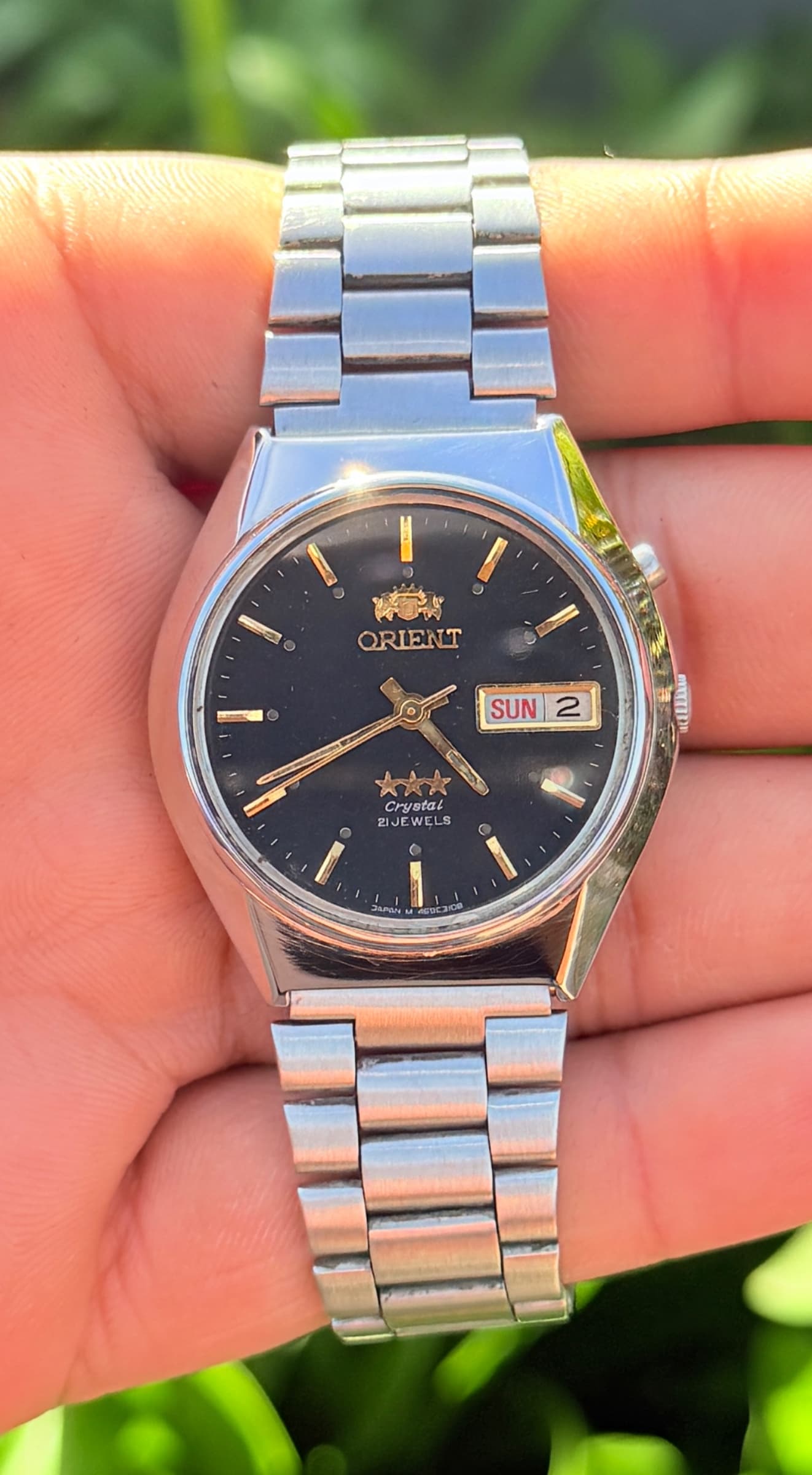 Orient Crystal Three Star 21 Jewels Automatic – Black Dial — photo 2