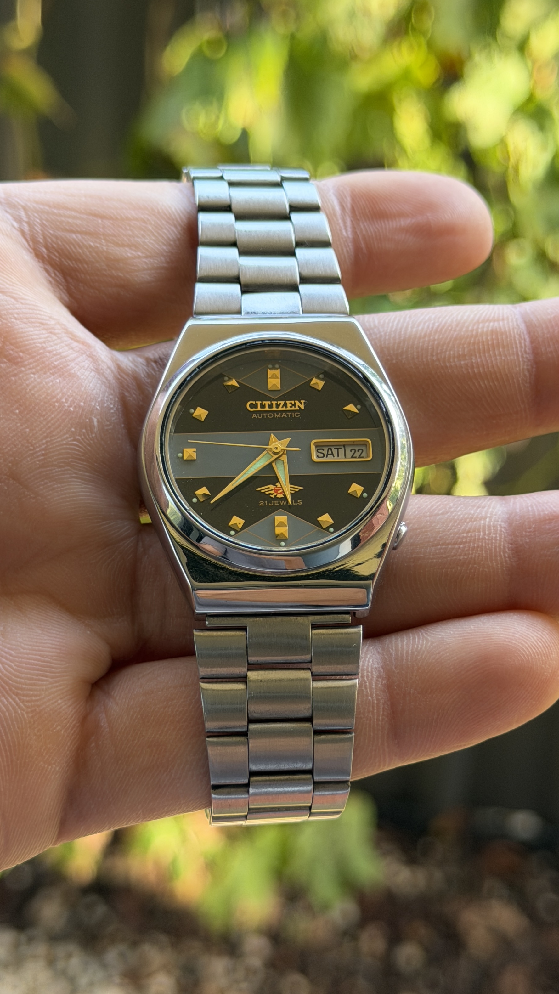 Citizen Automatic Dark Grey & Gold — photo 3